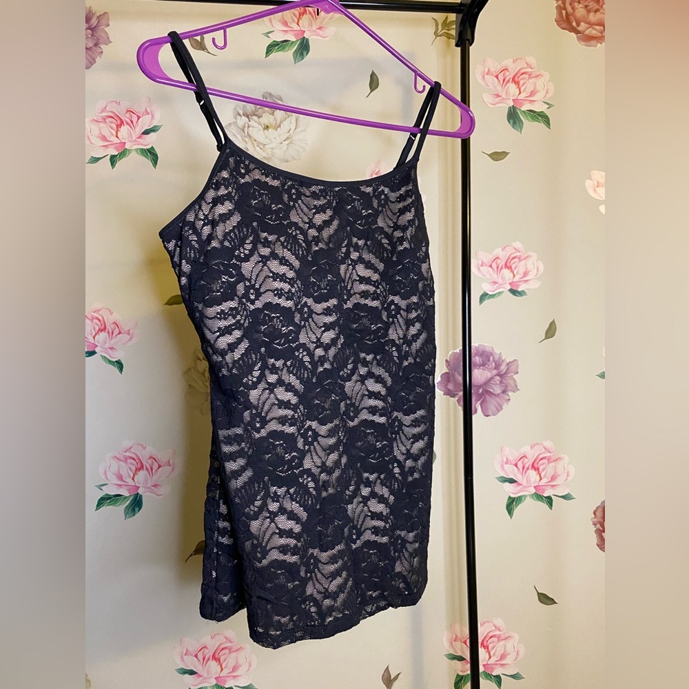 Express Midnight Blue Lace Chemise